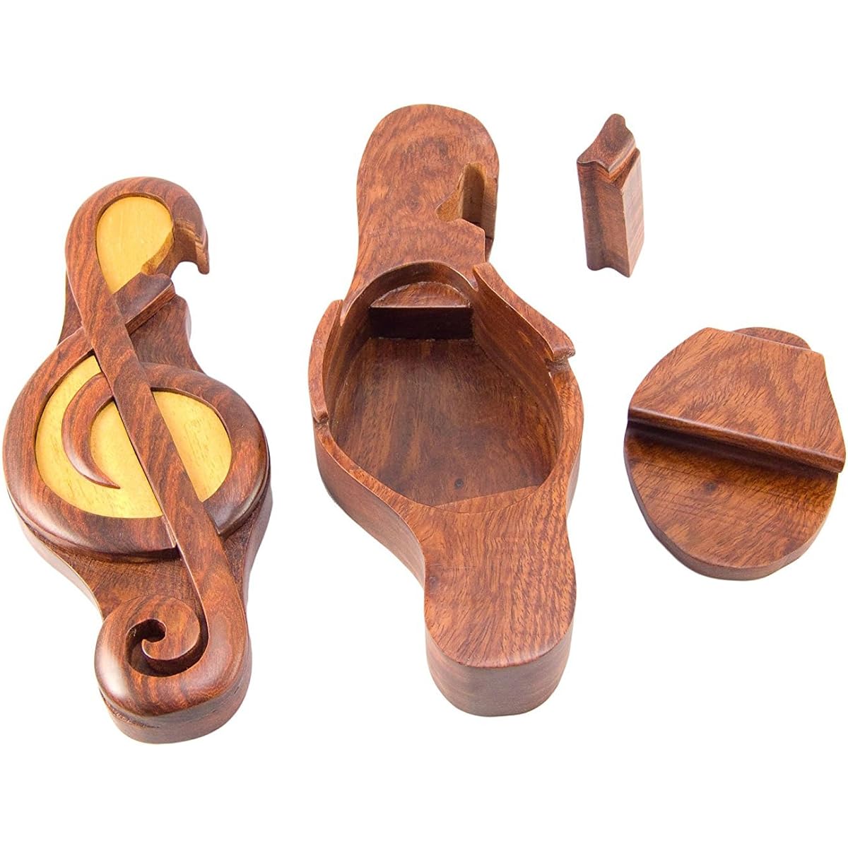 Treble Clef - Secret Handcrafted Wooden Puzzle Box
