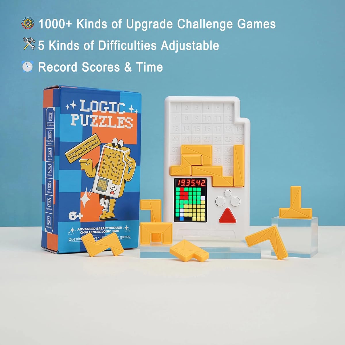 Super Block Puzzle Game, Original 1000+ Challenges, Brain Teaser Puzzle Game, STEM Toys for Kids & Teens, Birthday Gifts for Boys/Girls, Great for Road Trips and Car Rides