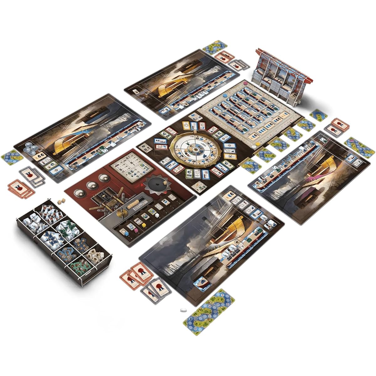 Rio Grande Games: Shipyard 2nd Edition - Strategy Board Game 19th Century Shipbuilding, Economics & Worker Placement, Ages 14+ 1-4 Players, 90-120 Minutes