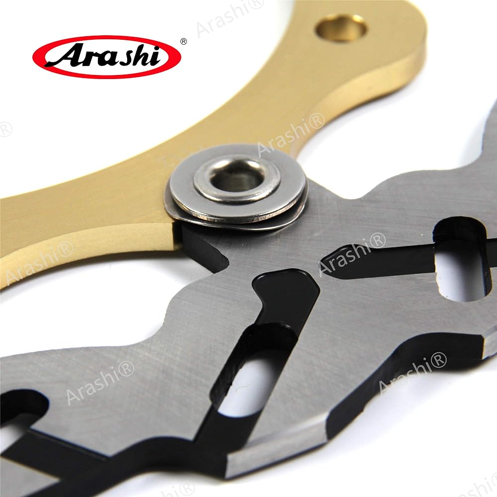 Arashi Front and Rear Brake Disc Rotor for Yamaha XP T-max530 Tmax530 T-max 530 2012-2015 / ABS 2012-2018 Motorcycle Replacement Accessories Gold