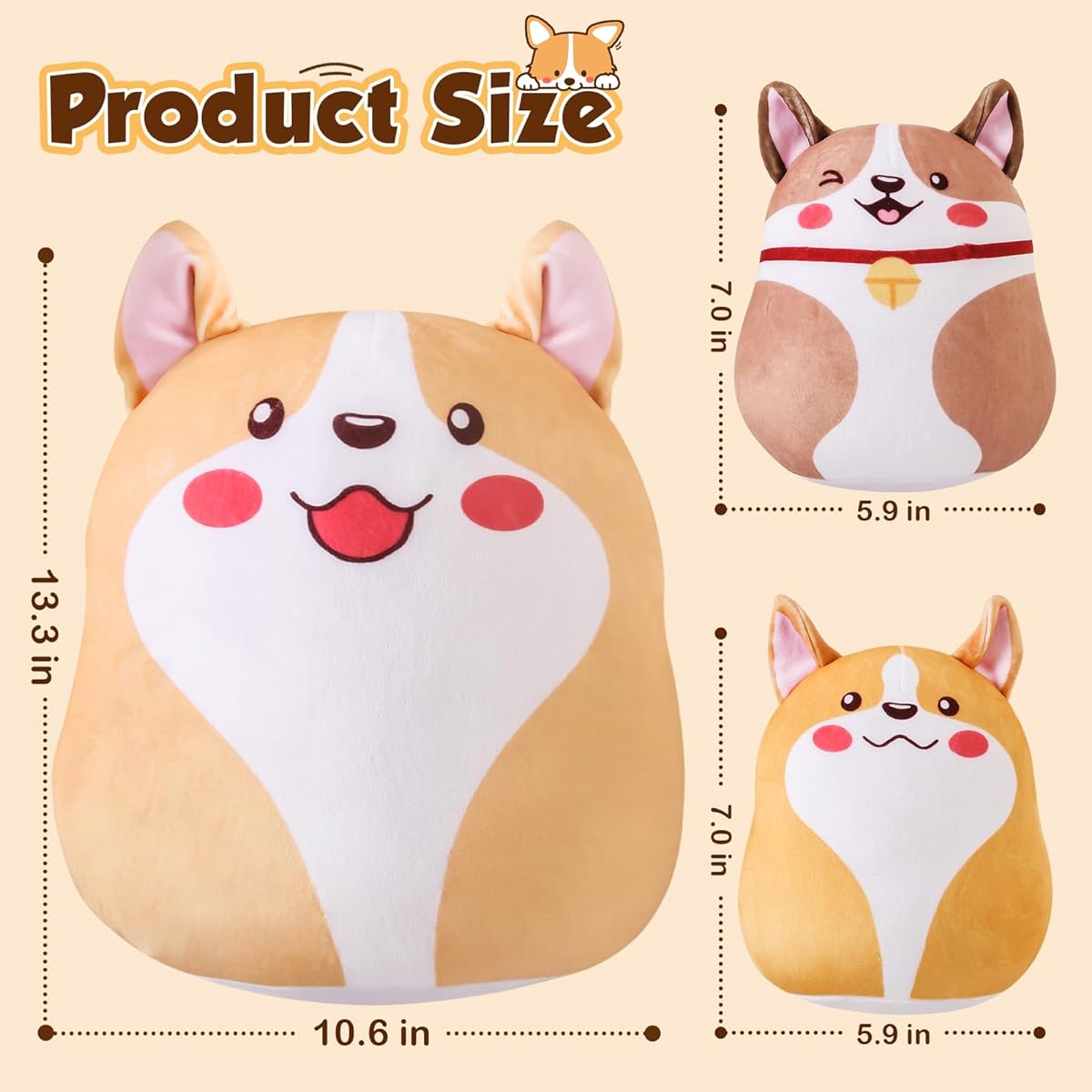 KMUYSL Dog Plush Pillow Ages 3+