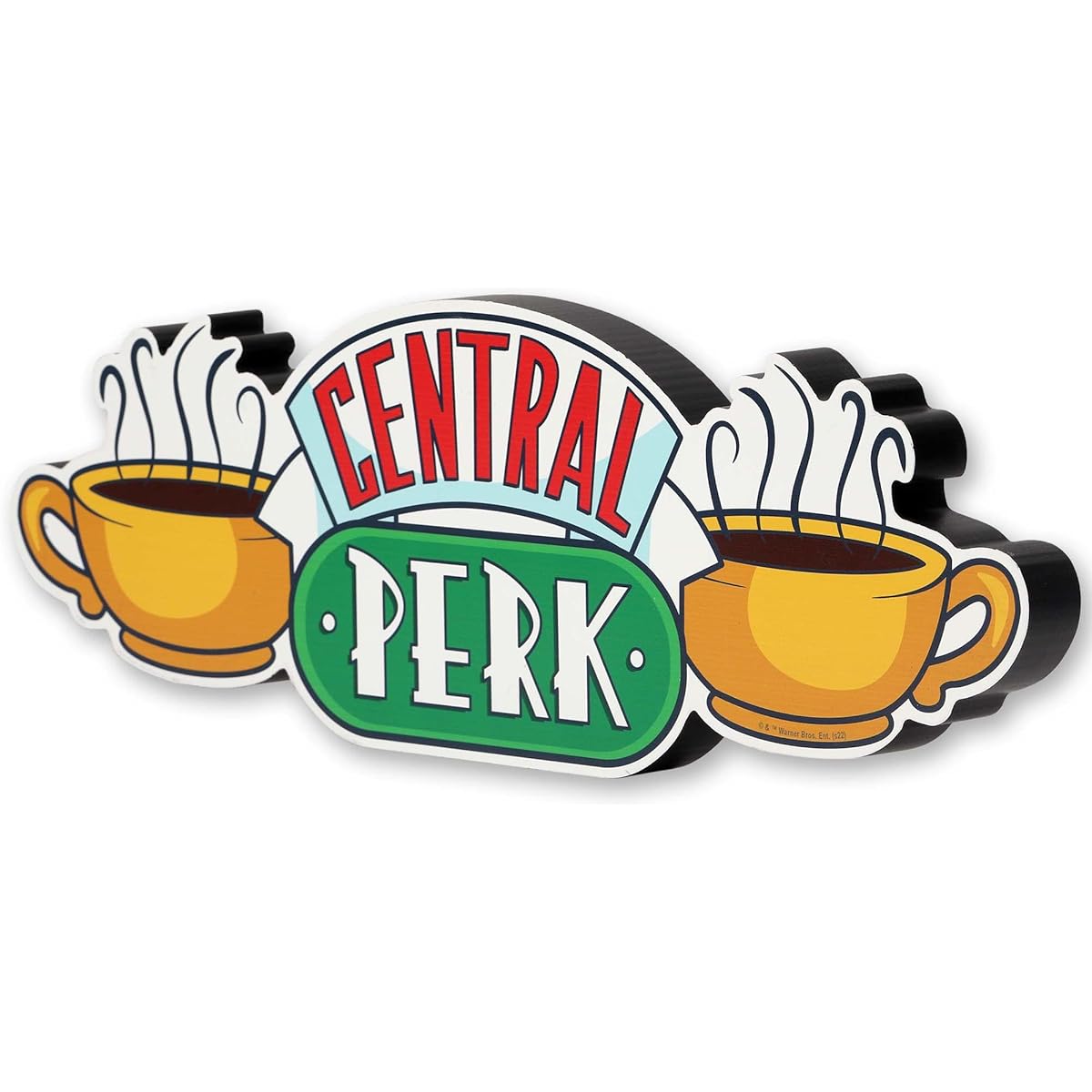 Open Road Brands Friends The TV Series Central Perk Wooden Tabletop Decor - Central Perk Decorations to hang or display in your office/kitchen/dining room