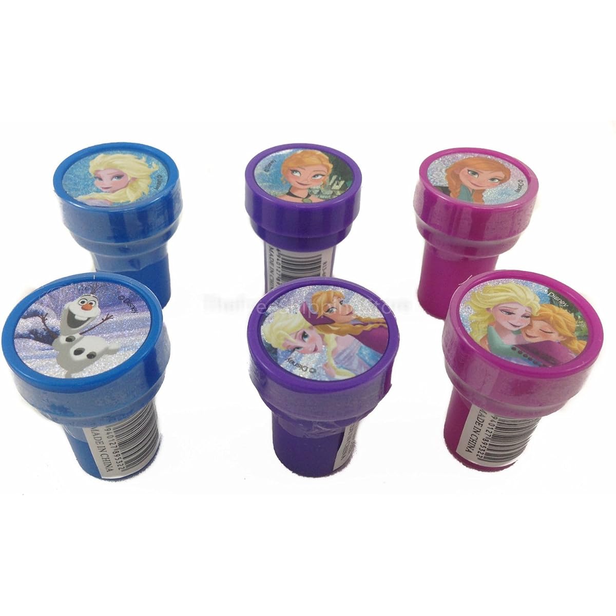 Frozen Anna, Elsa and Olaf Stamps Self Inking Birthday Party Favors 12pcs