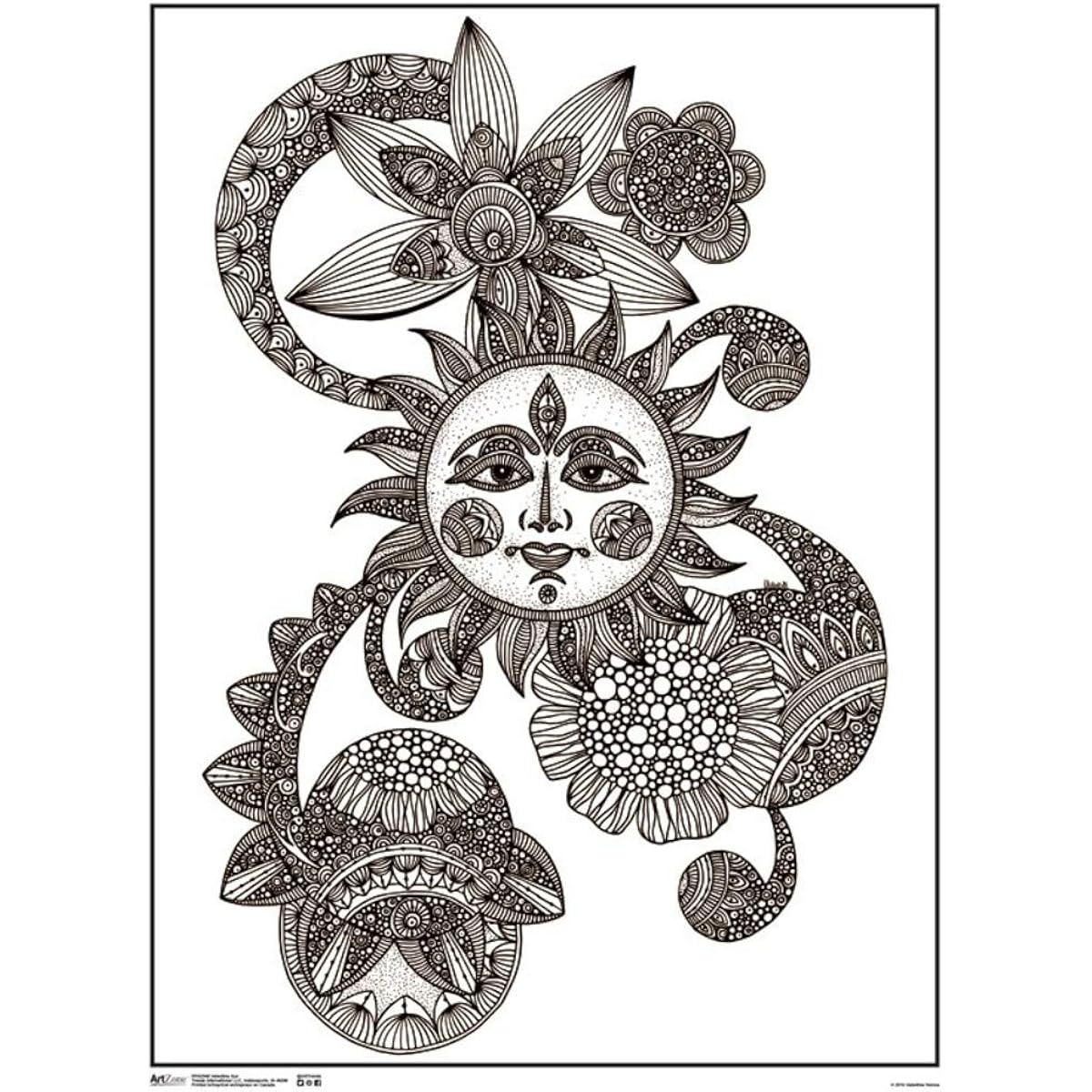 Trends International Valentina Sun 18" x 24" Coloring Poster