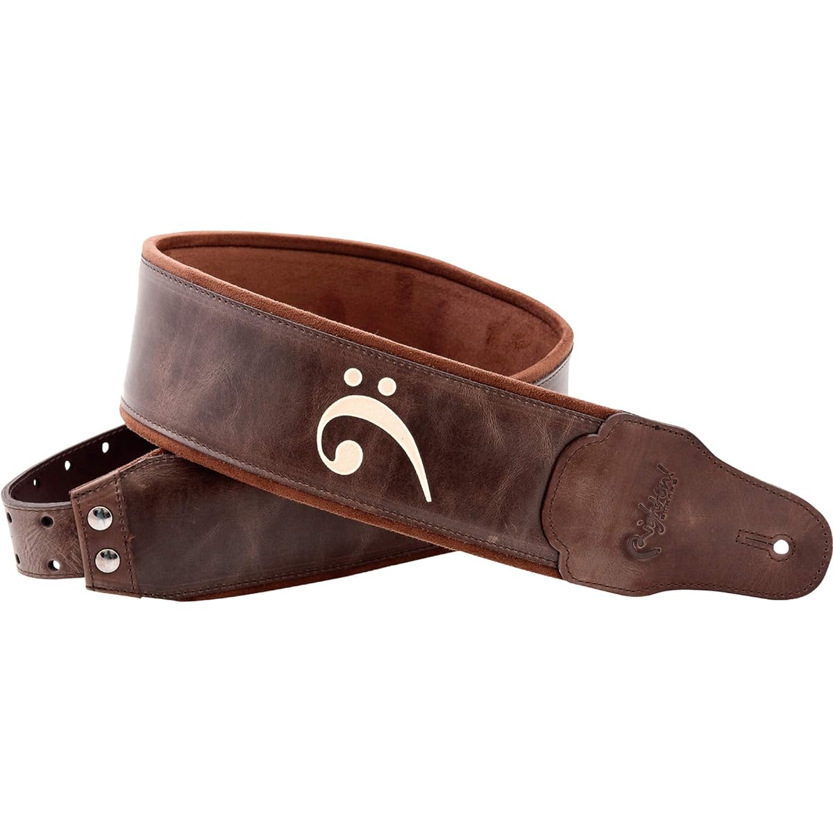 RightOn! STRAPS Guitar/Bass Strap Width 8cm, Length 98~153cm FAKEY Black