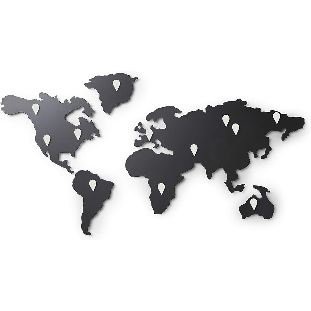 umbra Photo Frame Photo Display Wall Hanging Clip World Map Titanium Fashionable Interior Stylish Photo MAPPIT 21008050624