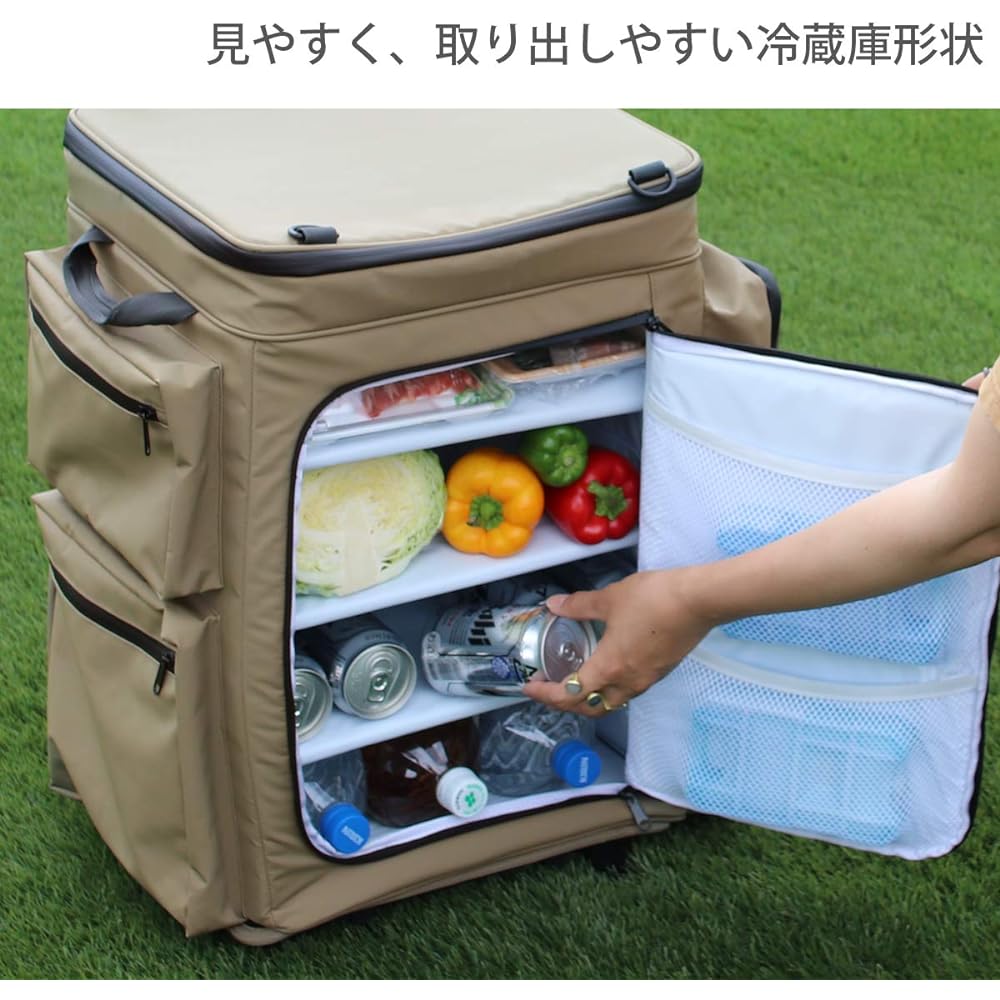 DOD Babekoro 2 Refrigerator Type Soft Cooler Box The pocket on the side that can also hold aluminum foil is convenient.
