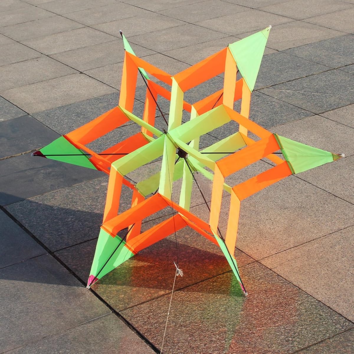 (3D Lotus) - Hengda Kite-rainbow delta kite for Kids and Adults,with Colourful Rainbow Windsock