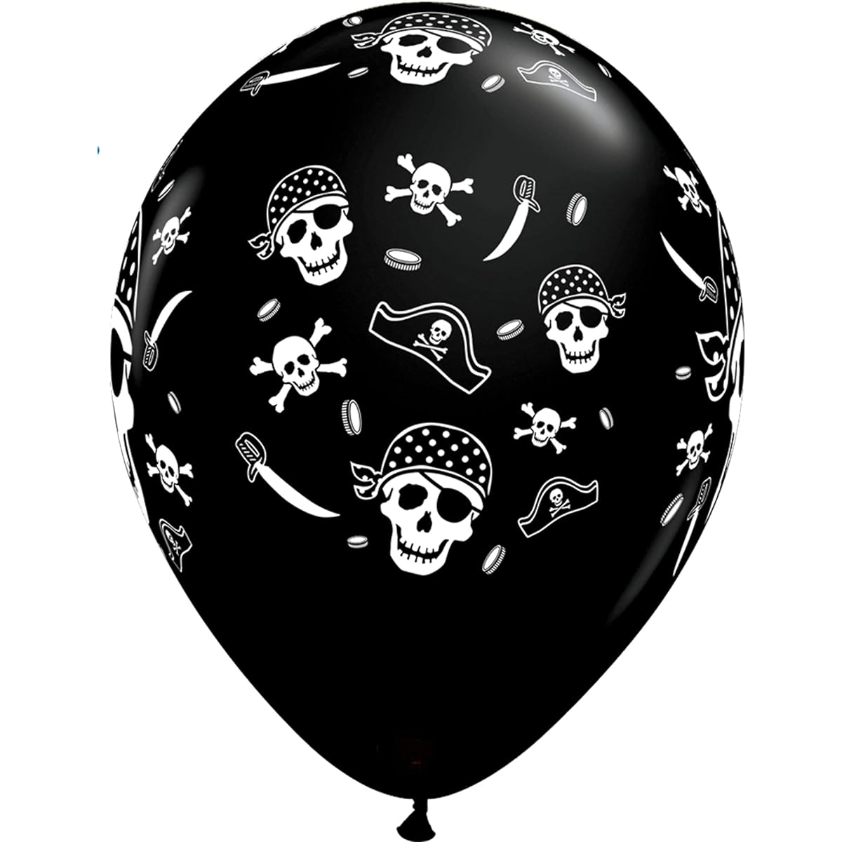 Black Pirate Ship Boat Mate Happy Birthday Party Supply Mylar Balloon Latex Set