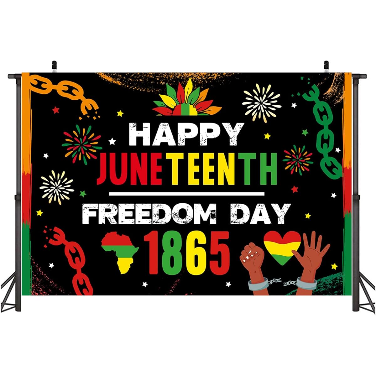 Juneteenth Backdrop African American Independence Day Worthwhile Festival Background for 6th of June Party Decorations (5 x 3ft)
