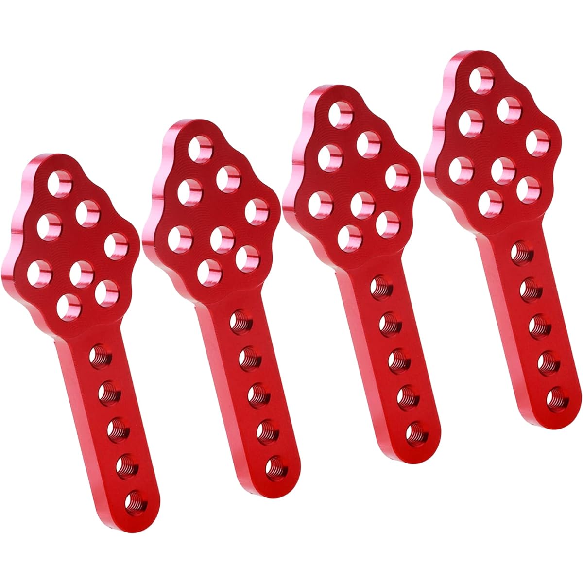 Aluminum Shock Mount Lift Kit Set for 1/10 Axial SCX10 SCX10 II 90046 D90 D110 RC Crawler Car Upgrade Replacement (Red)