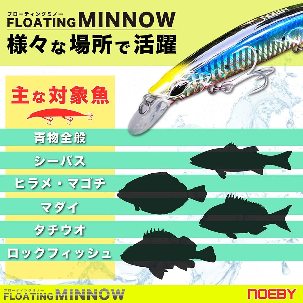 Fishing lure floating minnow surf lure with case
