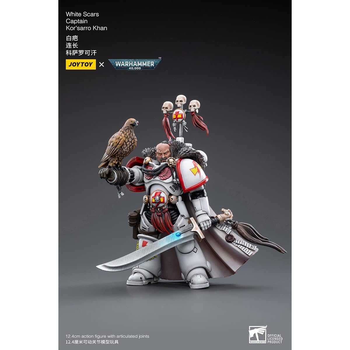 JoyToy Warhammer 40k: White Scar Captain KOR'sarro Khan 1:18 Scale Figure