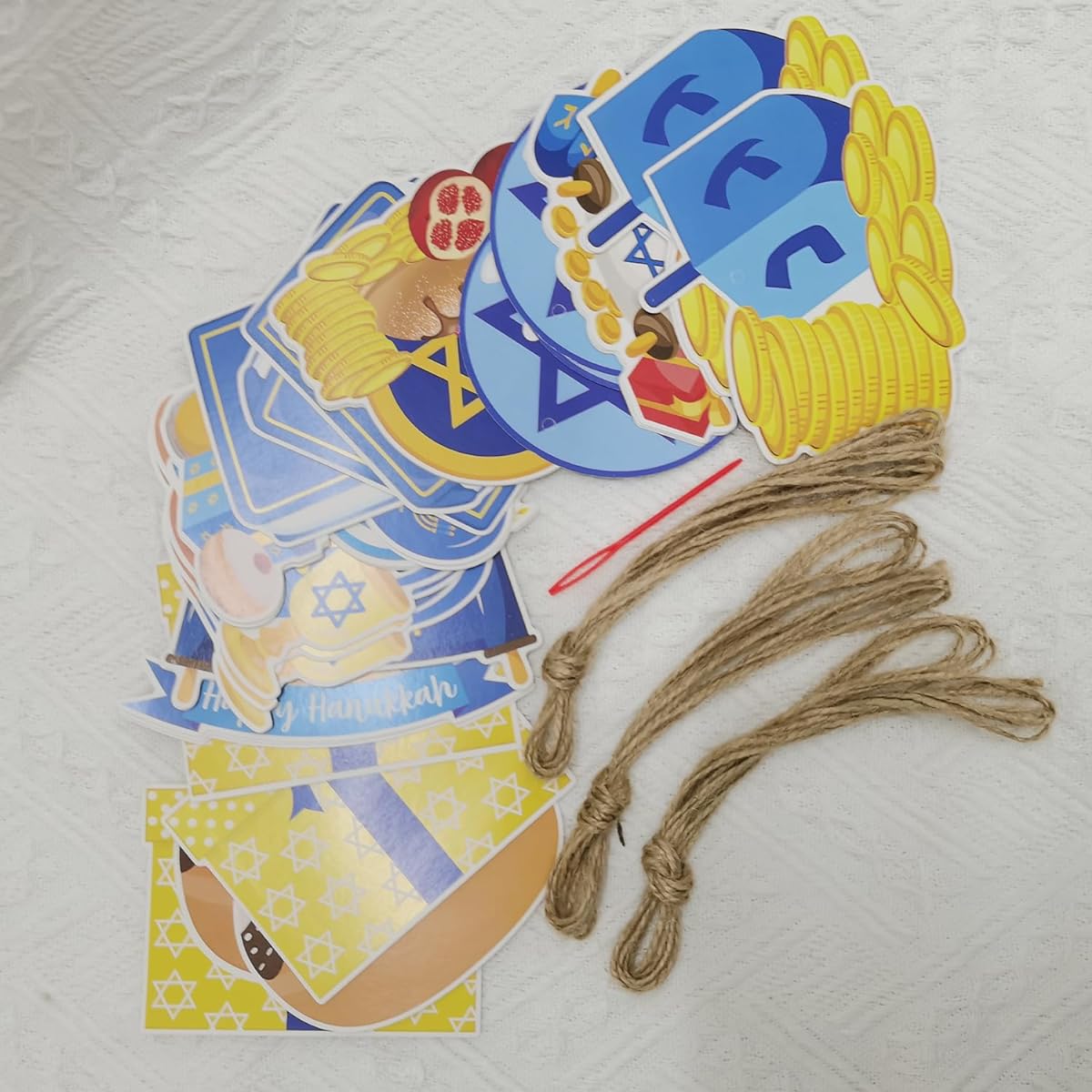 Hanukkah Party Hanging Decorations Swirls 30 Pieces - Holiday Christmas Hanukkah Birthday Party Decoration Supplies Favors Home Decoration