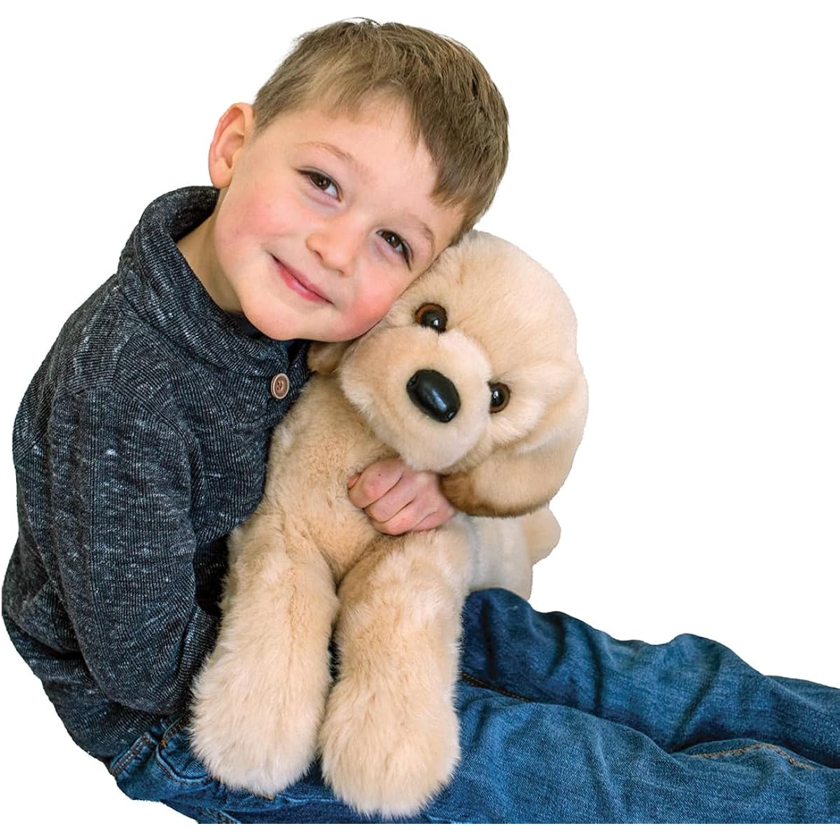 Douglas Cuddle Toys Lettie DLUX 21" Yellow Labrador Retriever Plush Toy 2411