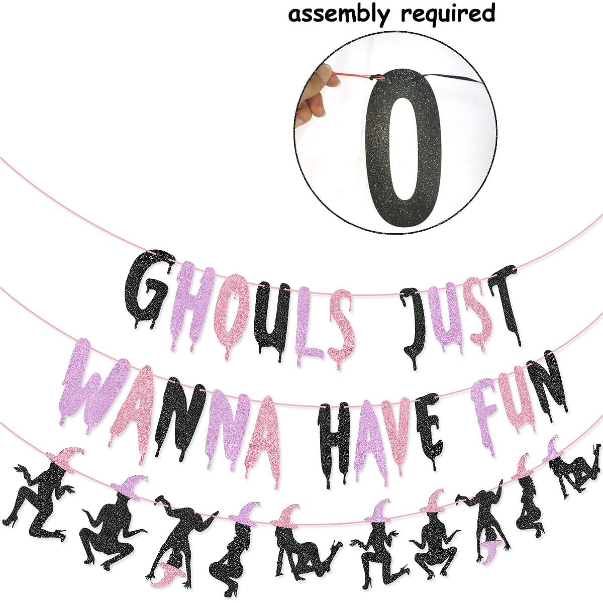 Ghouls Just Wanna Have Fun Banner Garland Halloween Bachelorette Party Halloween Birthday Party Decorations