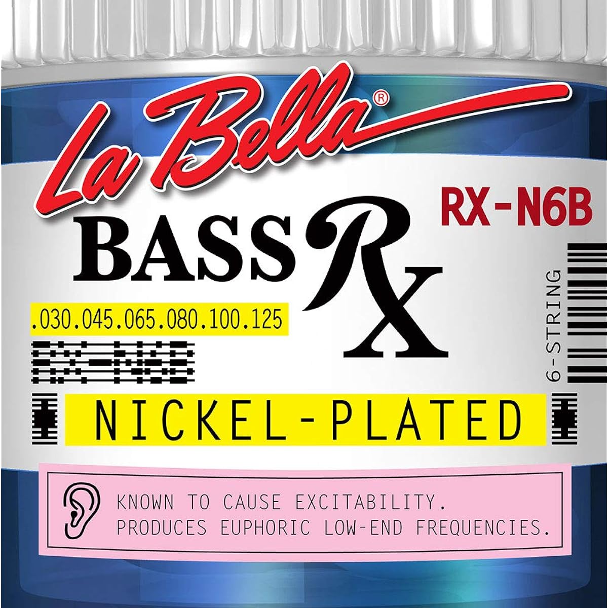 LA BELLA RX-N6B 6-string bass strings Rx Nickel 30-45-65-80-100-125