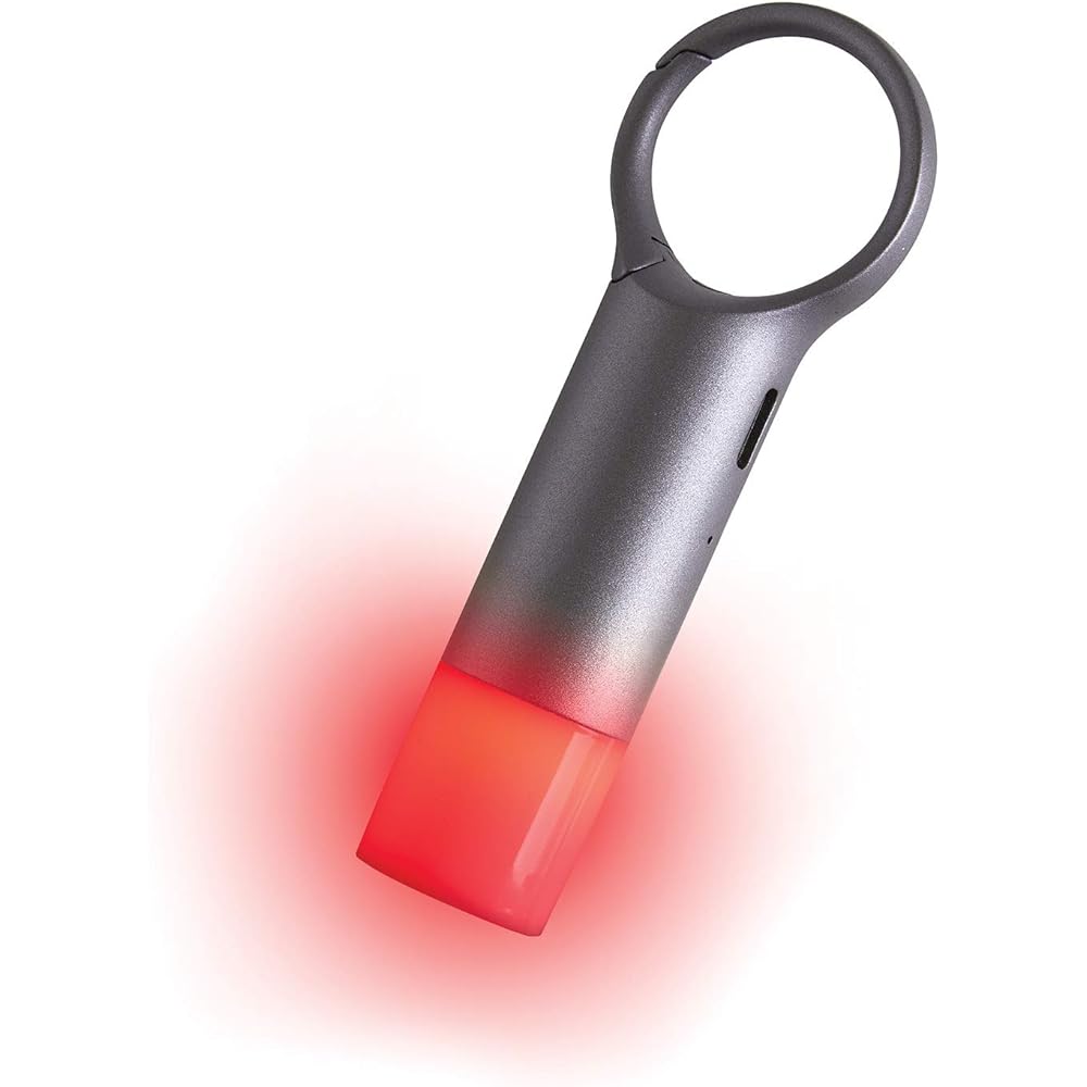 Lexon - Nomady Flash LED Warning Light with Carabiner Hook, Dark Gray