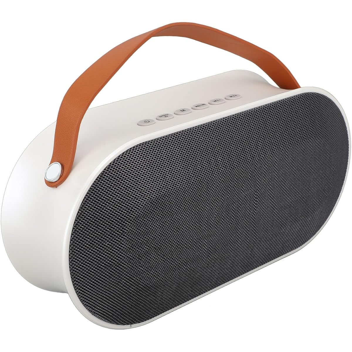 Speaker Microphone Set, Portable Speaker Set Long Lasting Battery Life Noise Reduction Stereo Sound Quality (White with 1 Mic)
