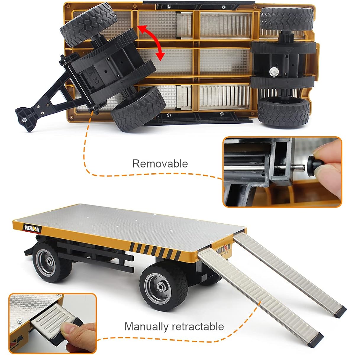 Mostop Remote Control Forklift 1/10 Scale RC Forklift with Metal Carrier Slab 2.4GHz RC Construction Engineering Forklift Toy Warehouse Truck Vehicle 10 Channel Toy Forklift with 2 Pallets & Lights