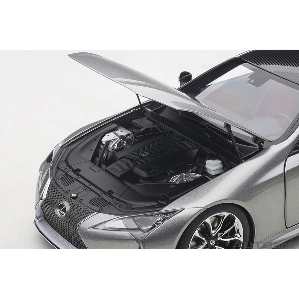 AUTOart 1/18 Lexus LC500 Titanium Silver Interior Color: Dark Rose Finished Product