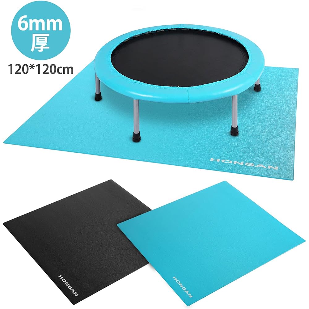 HONSAN Trampoline Mat Floor Mat Trampoline Floor Mat Training Mat Sound Deadening 120x120cm Thickness 6mm Training Scratch Prevention Soundproofing Vibration Absorption Protective Mat