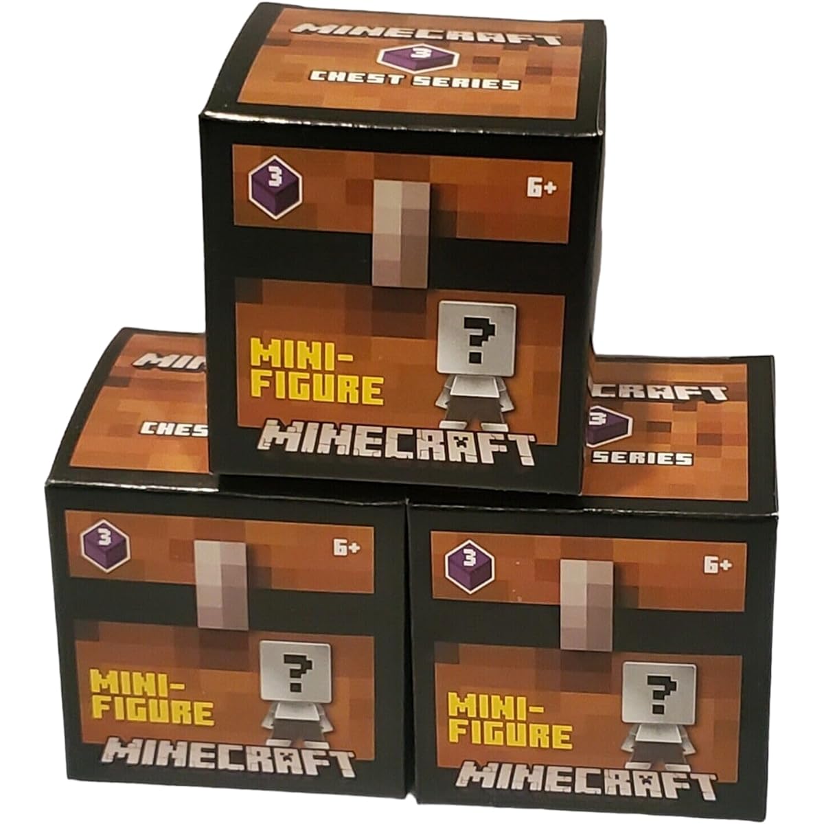 Mattel Minecraft Unlimited Minifigure Chest Series 3 Purple Wave FDC41-999H Release (Blind Box 3-Pack)