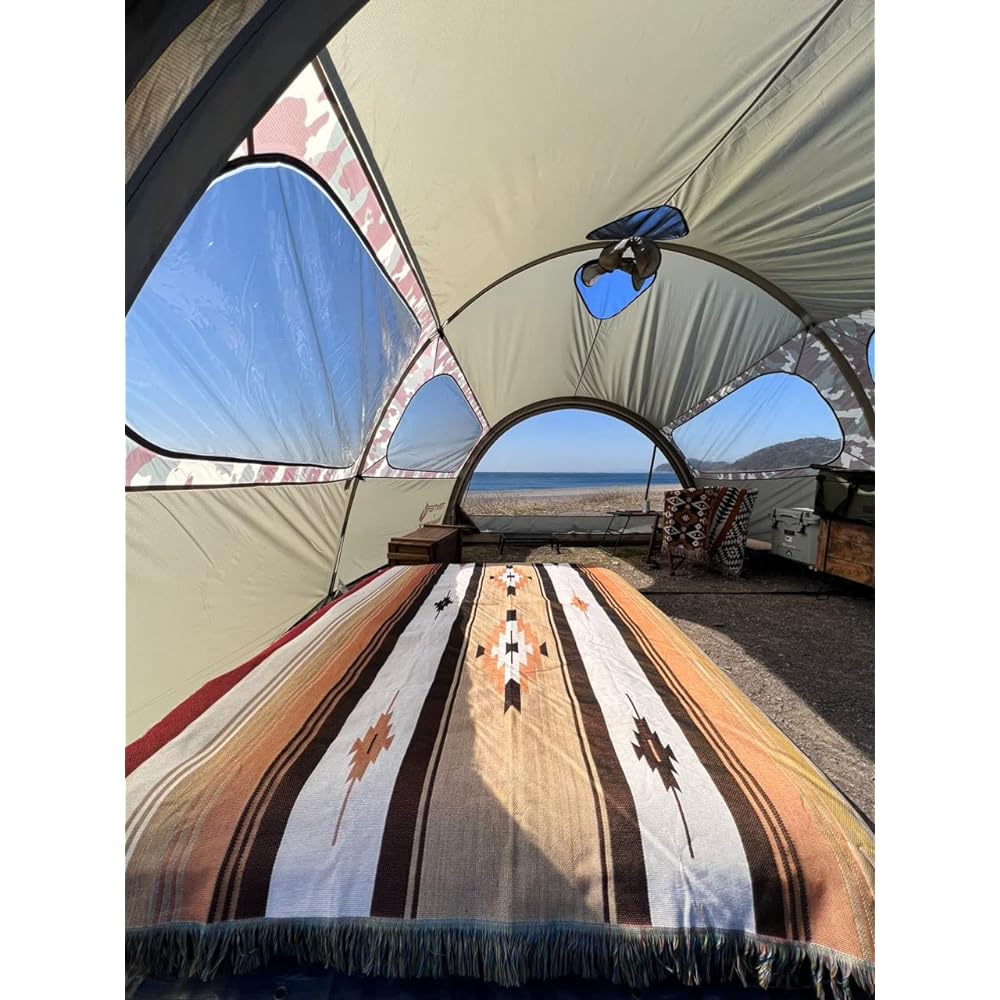 Peel Forest Multi-Cover Mexican Rug, Native Pattern, Ortega Pattern, Camping Rug, Saddle Blanket, Car Sleeping Mat, Outdoor, Van Life, Multifunctional, Ethnic Style, Tribal, All Seasons, 160X220cm...