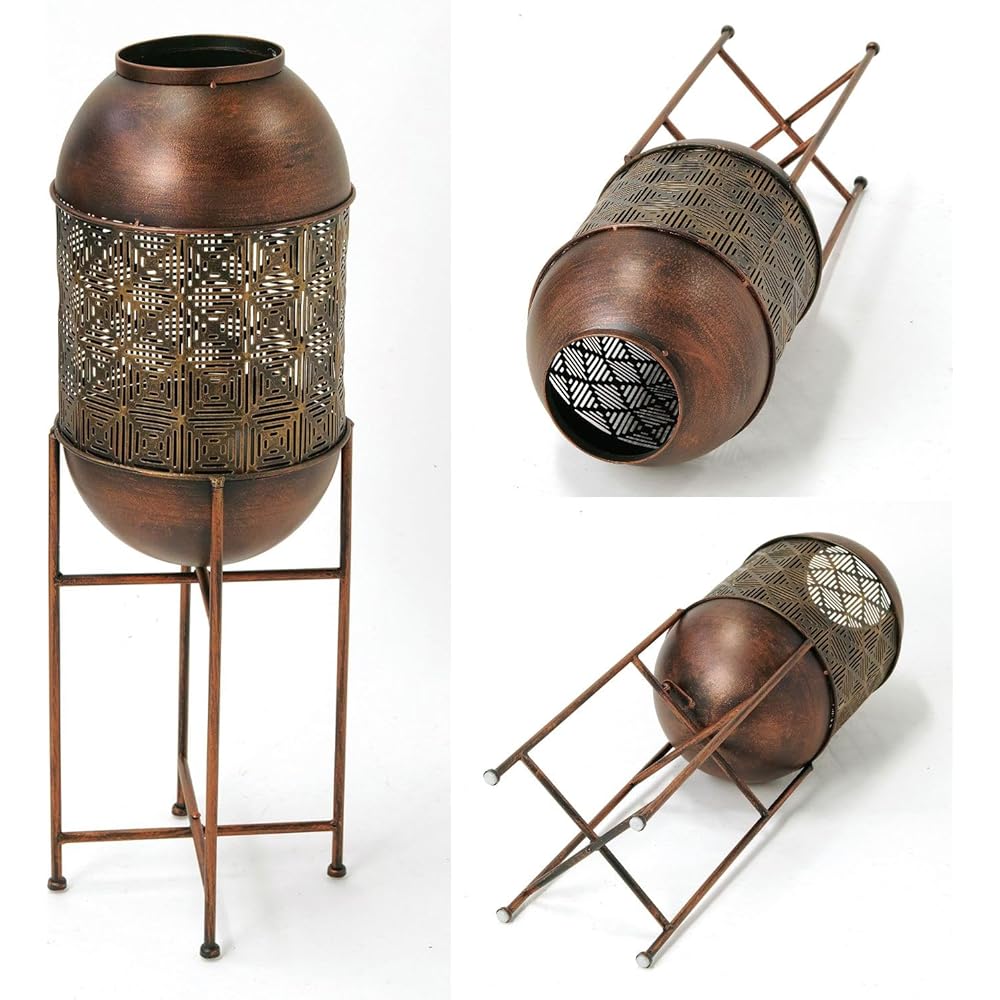 SPICE OF LIFE Pot Cover Contempo Capsule Pot with Iron Stand Bronze Diameter 22.2cm Height 62.2cm CNGT5240