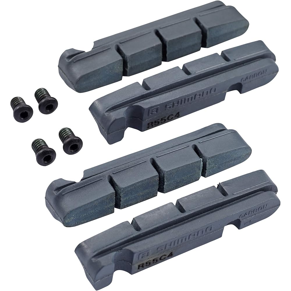 SHIMANO Repair Parts Shoe Pad for Cartridge Type Brake Shoes R55C4 for Carbon Rims (2 Pairs) Shoe Only Y8L298072