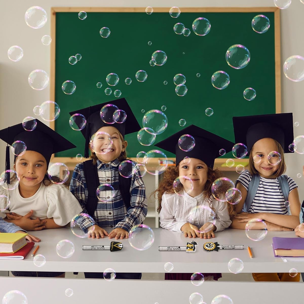 Shappy 60 Graduation Bubble Wands Bulk Graduation Party Favors Mini Bubble Wands Small Bubbles Graduation Toys Graduation Party Gifts for Girls Boys Kids Toddlers Adults Graduation Novelty Gifts