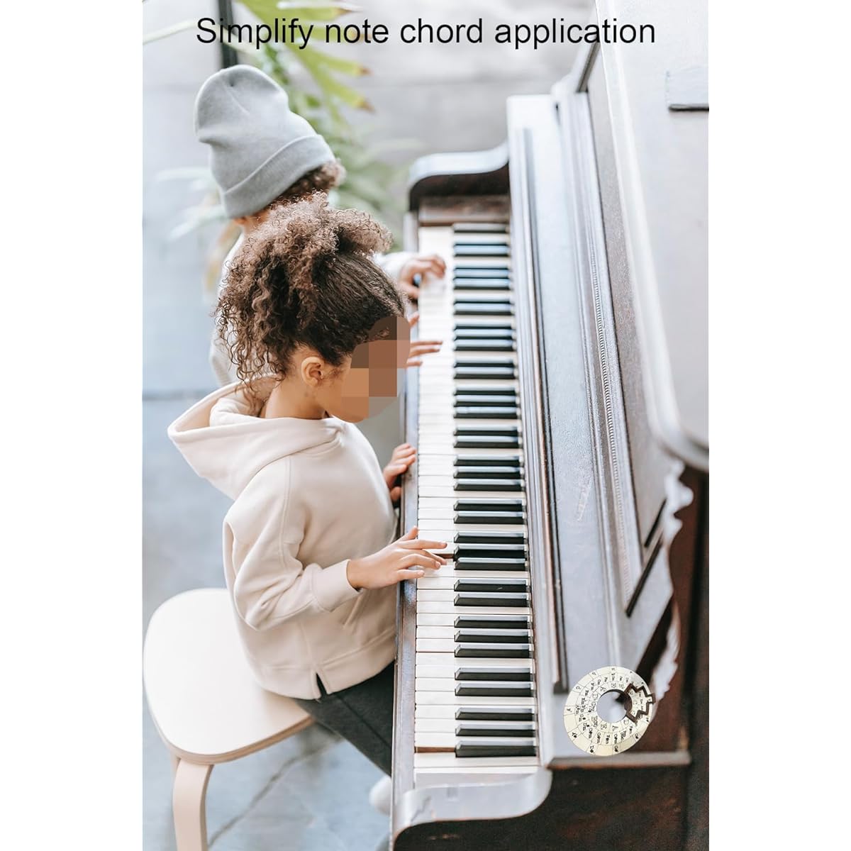 Wooden Melody Tools - Circle of Fifth Wheel - Circle Wooden Chord Wheel for Songwriters Musicians - Music Education Tools Musical Instruments and Accessories Musical Note Chords Key Signatures