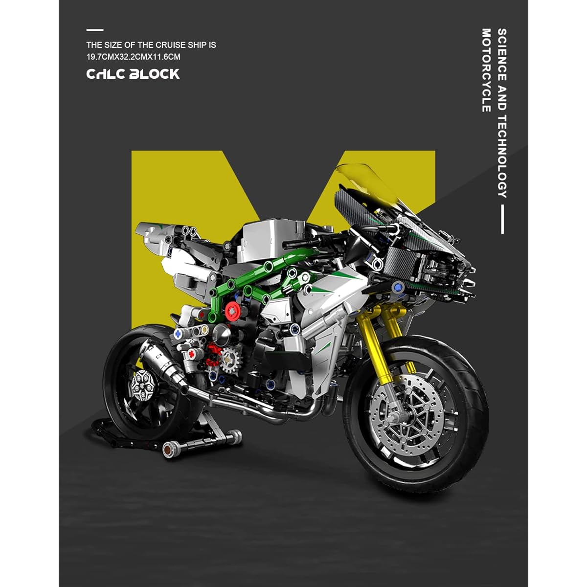 dOvOb Motorcycle Building Block Set, 858 Piece Bricks, Compatible with Major Brands
