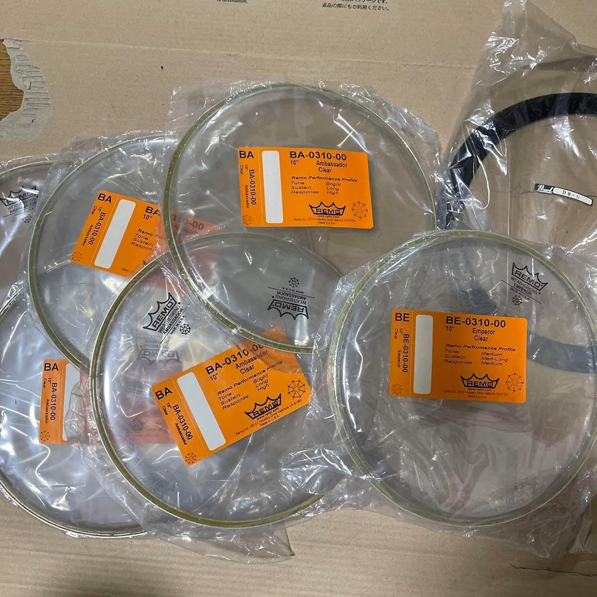 Remo Drum Head 10 inch Set of 6 Deadstock