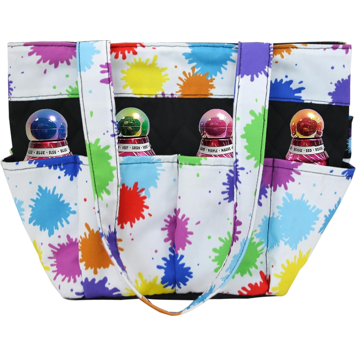 Bingo Dauber Bag 8 Pocket Large Tote Bag for Carrying Bingo Supplies