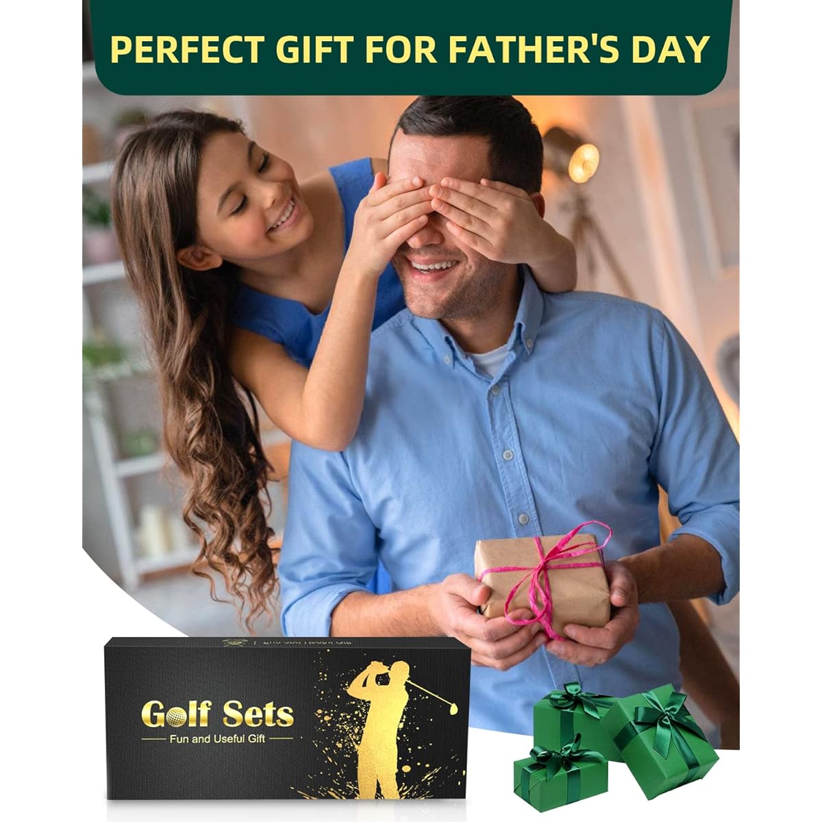 Golf Pen Gifts for Men and Women, Gifts for Adults, Dad, Friend, Boss, Coworker, Golfer, Mini Golf Pen Set with 3 Golf Club Pens, Cool Office Gadgets, Desk Decor