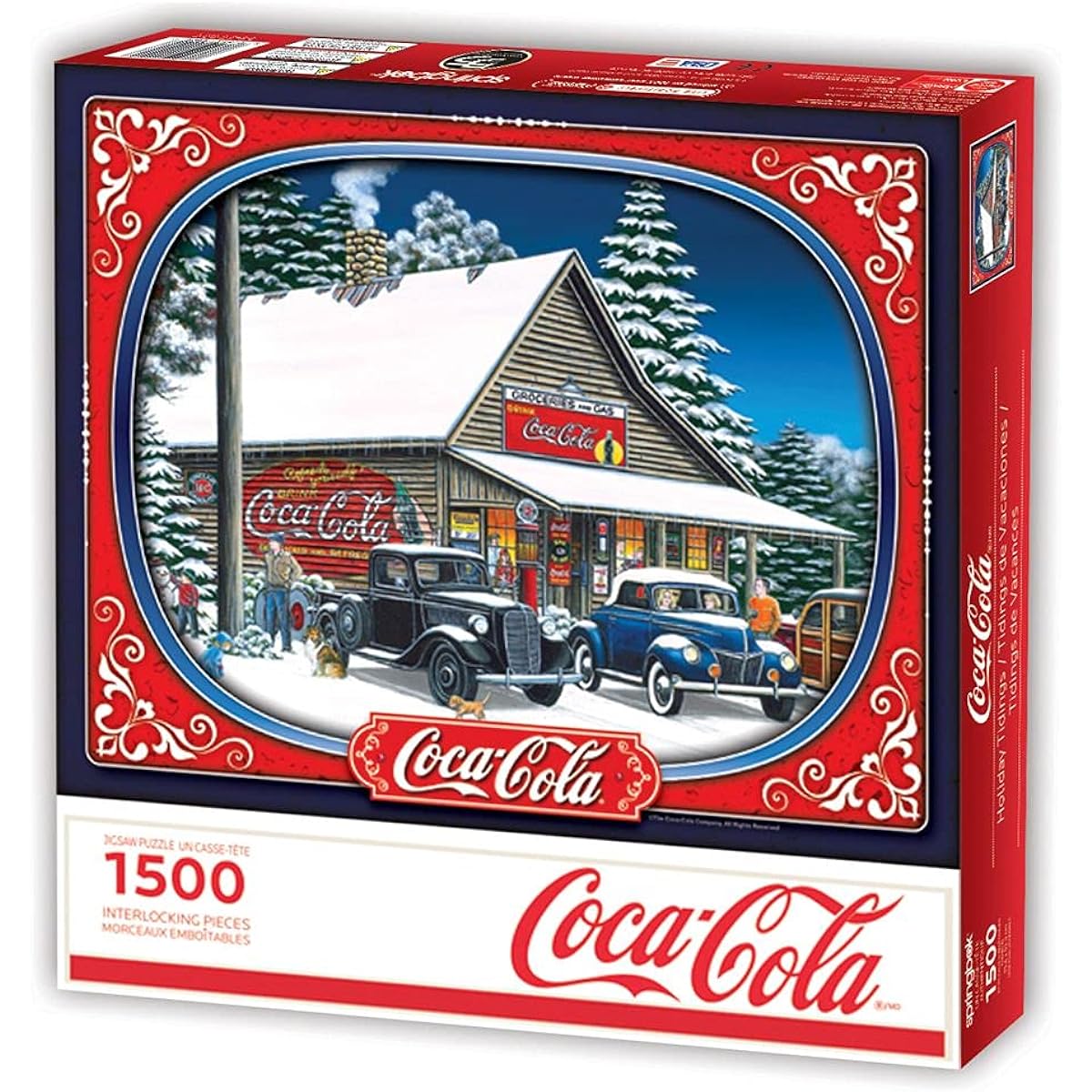 Springbok 1500 Piece Jigsaw Puzzle Coca-Cola Holiday Tidings - Made in the USA 500 Multi