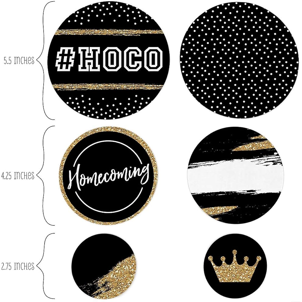 Big Dot of Happiness Hokodance - Homecoming Giant Circle Confetti - Party Decorations - 27 Large Confetti