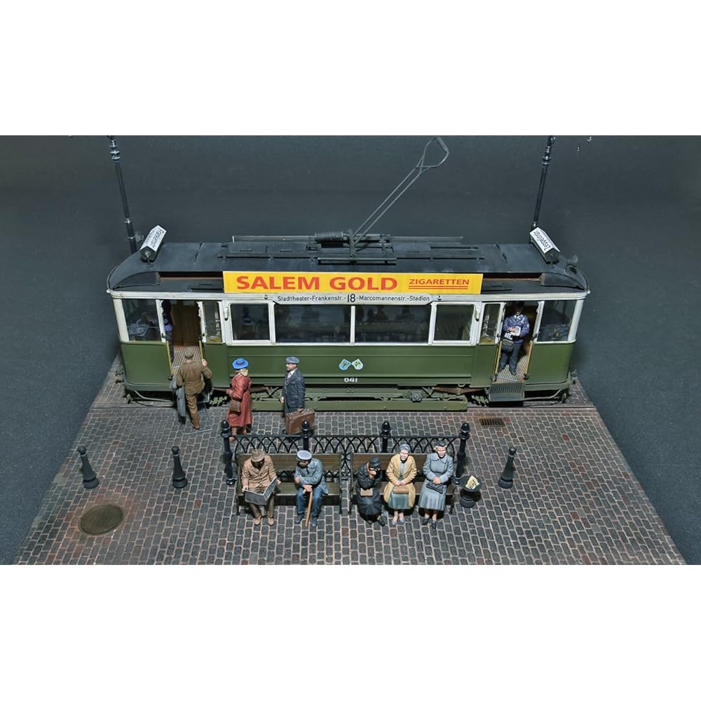 Miniart 1/35 European Tram with Road Base Plastic Model MA38009