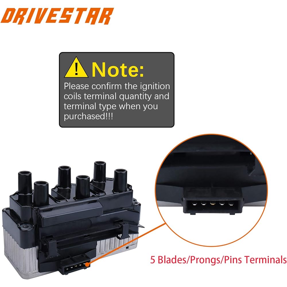 drivestar 021905106 Ignition Ignition Coil Only Volkswagen Corrado EuroVan Passat Jetta GLX Golf GTI Golf GTI VR6 2.8L V6