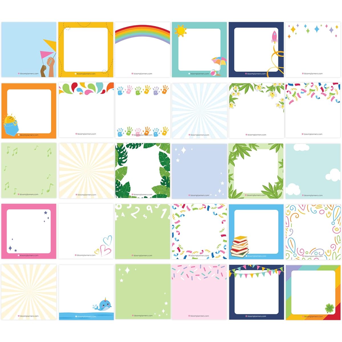 bloom daily planners student empowerment card deck - cute sentimental quote cards for teachers to give to kids - set of 30 3" x 3" cards - assorted designs
