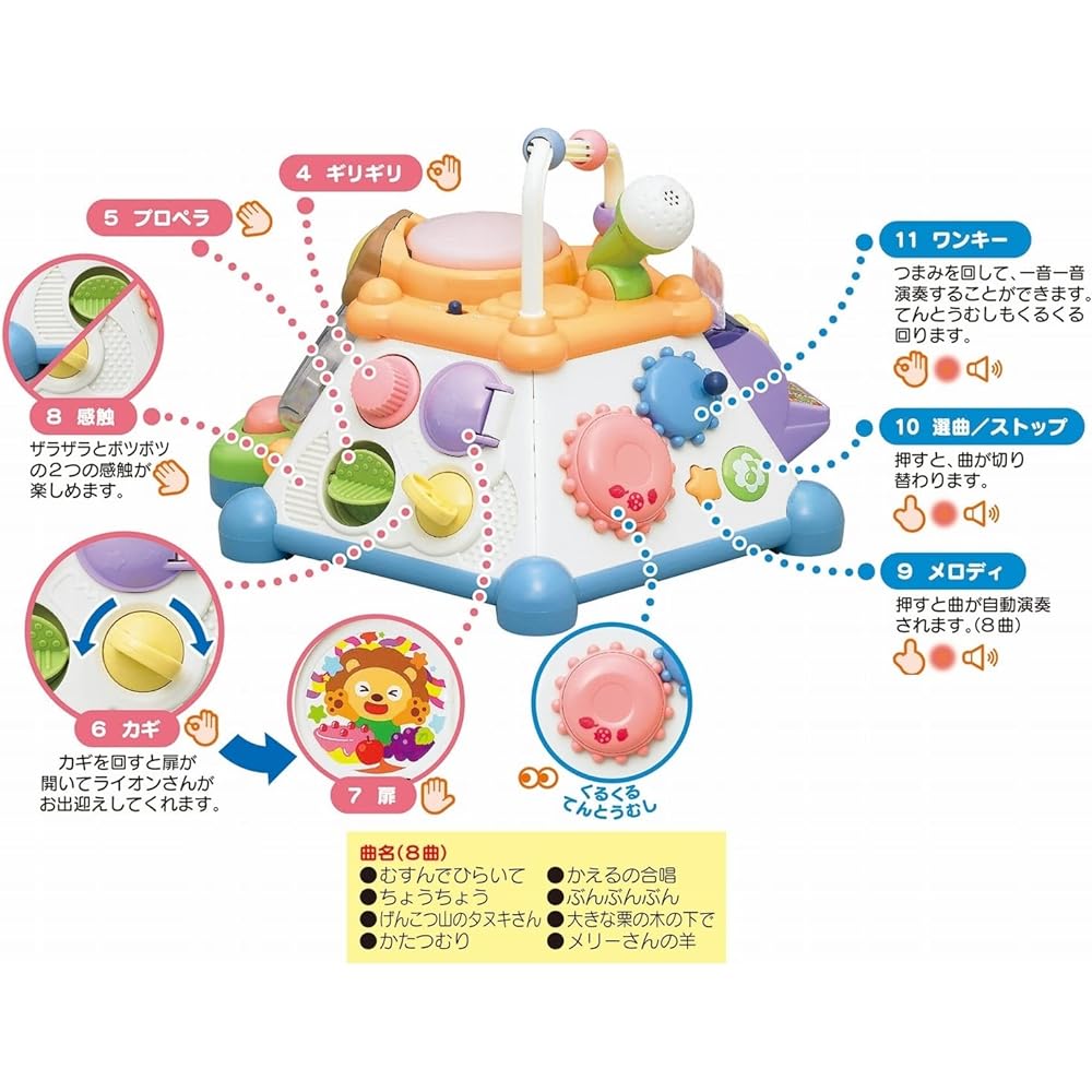 Toy Royal Fun and educational! Addictive box + (educational toy / fingertip play / development) Cute pastel colors (sounds / shiny) Toys for babies 0 years old 1 year old 2 years old