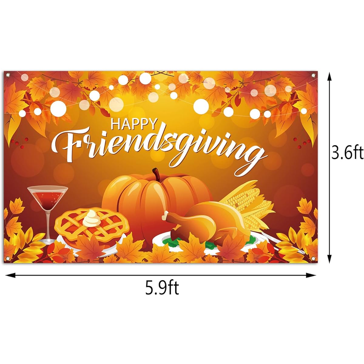 Friendship Festival Background Banner Autumn Pumpkin Turkey Thanksgiving Holiday Photo Background Wall Decoration