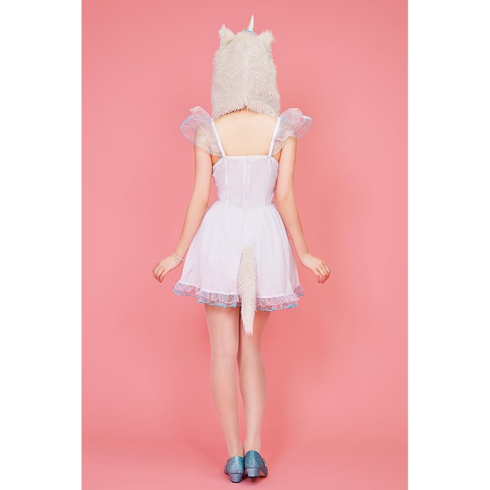 Clearstone LUNATIC LEMONY LOLLIPOP Cosplay Halloween Unicorn Girl Unicorn Women's White Costume Costume