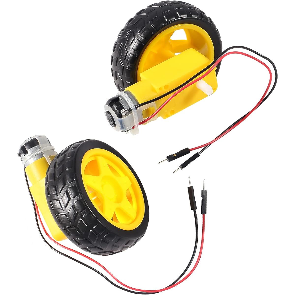 MELIFE L298N Motor Drive Controller Board Stepper Motor Control Module Dual H-Bridge with 4 DC Motors Mini Φ67mm Smart Car Tire Wheel Breadboard DIY Set
