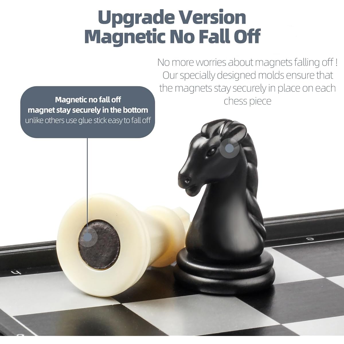 Vikutu Travel Chess Set Magnetic 5.9 Inch Mini Chess Set Small Portable Pocket Folding Chess Board Game