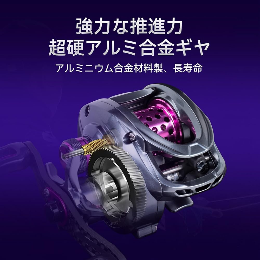 Kingdom Bait Reel, Ultra Light 135g, Gear Ratio 7.1:1/8.1:1 Aluminum Spool, Sea Fishing, Freshwater Fishing, Dual Use, Strong Magnetic Brake (Left Handle/Right Handle)