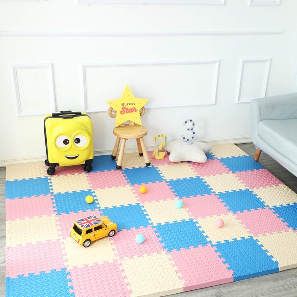 arts, large size, 9 pieces, 30 cm, 6 tatami mats, stylish, injury prevention, protection, safety, security, soundproofing, heat retention, water resistance, lightweight, Nordic, floor mat, play mat, kids mat, baby mat, joint, apartment, daily noise, baby