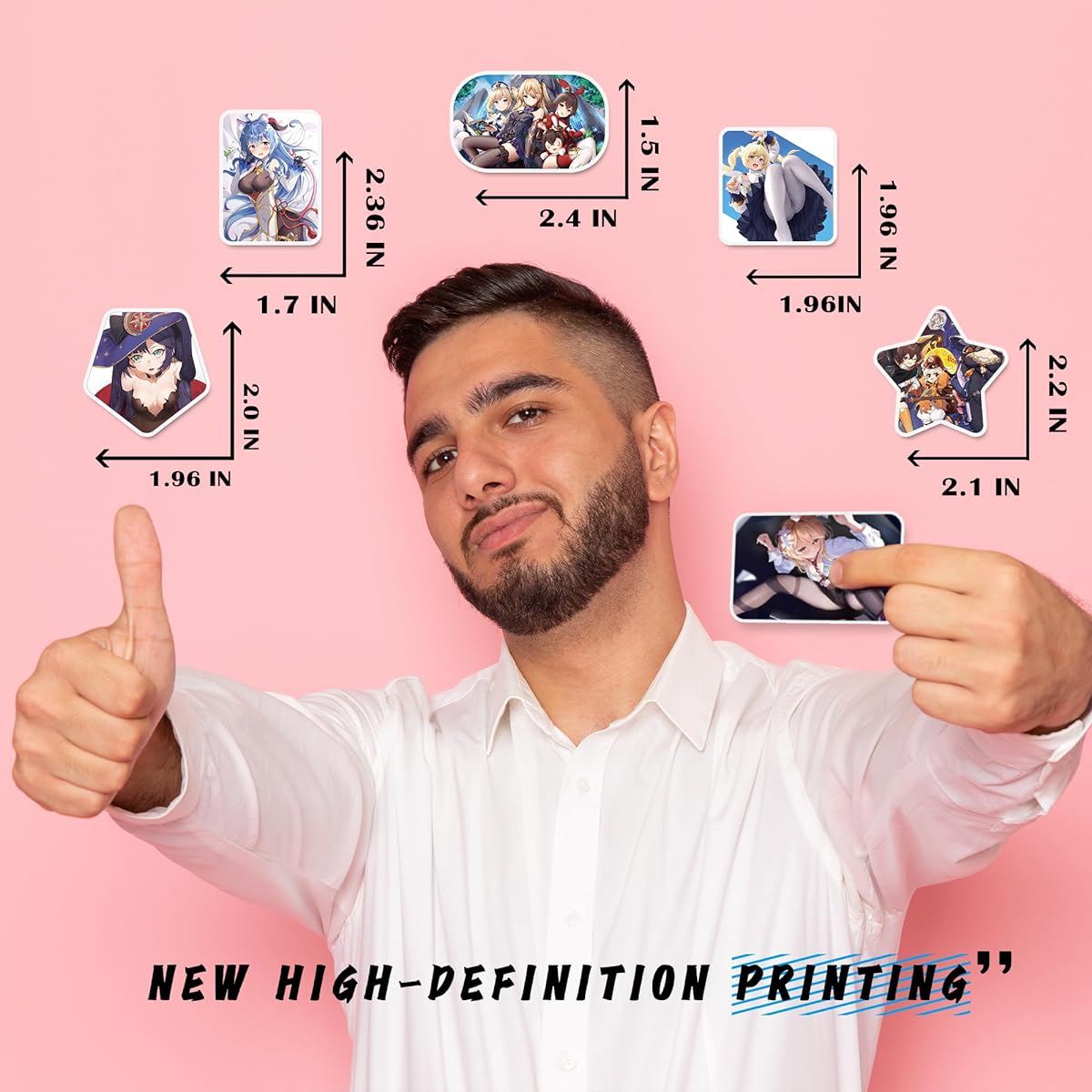 Genshin Impact Stickers for Adults 150pcs Anime Stickers for Boys and Girls Cute Cartoon Stickers for Teens Anime Game Stickers Great Gift
