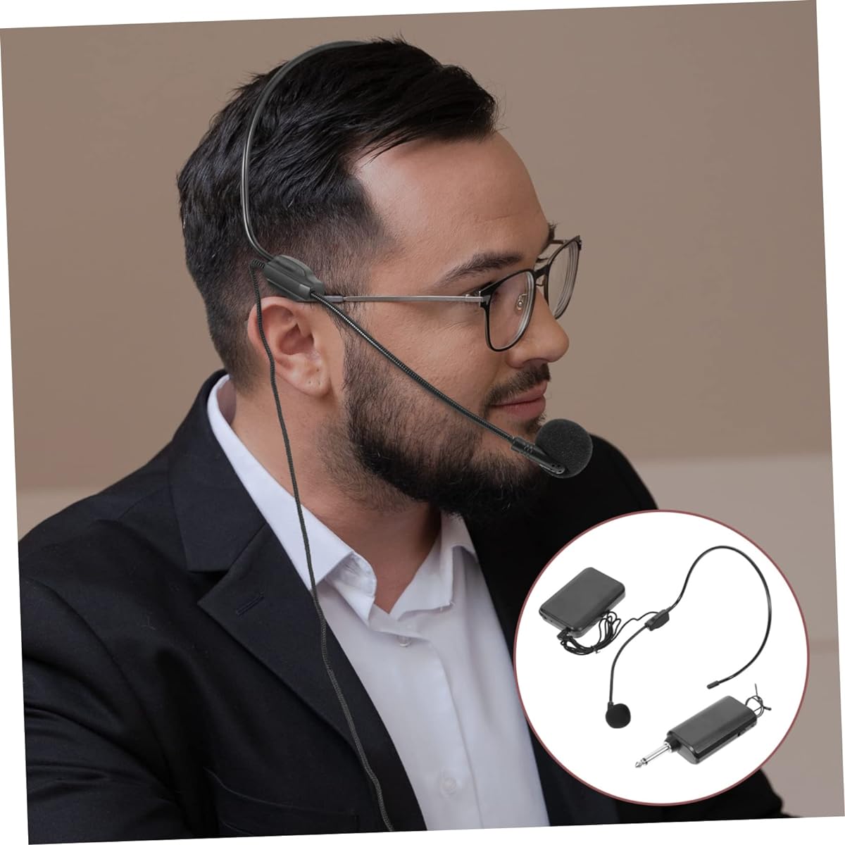 VICASKY 5 Set Head Mounted Tour Microphone Portable Small Guide Durable Guide Wireless Multi-Function Microphone Head Convenient for Teachers